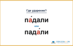 «ПА́дали» или «падА́ли» — куда падает ударение?