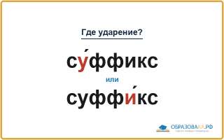 «СУ́ффикс» или «суффИ́кс» — куда падает ударение?