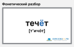 Фонетический разбор слова «течёт»