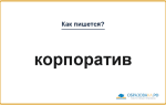 Как пишется «корпоратив»