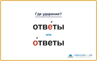 «ОтвЕ́ты» или «О́тветы» — куда падает ударение?