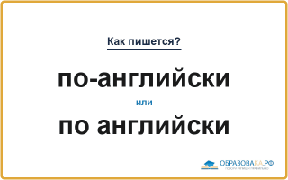 Как пишется «по-английски» или «по английски»