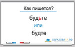 Как пишется «будьте»