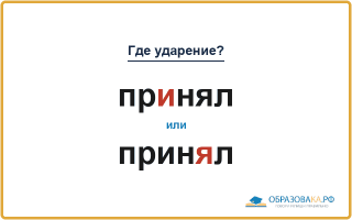 «ПрИнял» или «принЯл» — куда падает ударение?