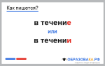 «В течение» или «в течении» — как пишется правильно