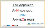 Ударение в слове АНИЧКОВ
