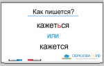Как пишется «кажется»